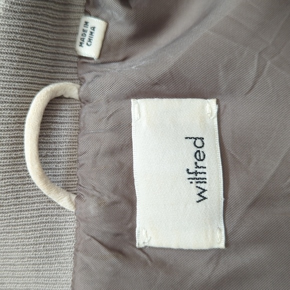 Artizia Wilfred Gray Poussin Snap Button Bomber Jacket Size Small - Picture 10 of 11